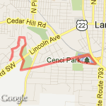 cenci lake run route map