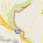 Beach Drive Run route map