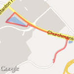 New Castle  route map