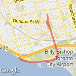 Lake Front Toronto route map