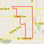 To 190th in Torrance and Circle Back route map