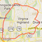 9 mile loop Atlanta route map