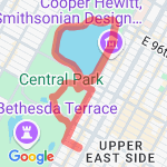 New York, Carlysle Hotel route map