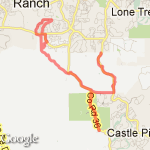 highlands ranch/daniel's park 12 miler route map