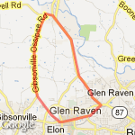 12 Miles Elon route map