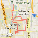 8-9 min run aroun campus route map