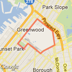 Greenwood Cemetary route map