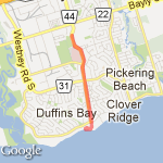 Run Ajax Waterfront 5K route map