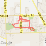 4.43 miles route map