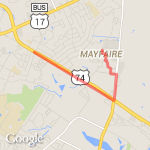 O2/military /Eastwood  route map