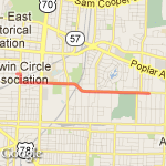 Central Ave 4.5 mi route map