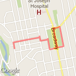 Right Section (3) of Broadway Park  route map