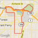 Delaware Park/Buff State/Elmwood route map