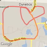 Lauren 6 mi Run route map