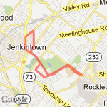 8.5 jenkintown/avelthorpe (2 laps) route map