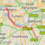 Hammersmith Bridge loop route map