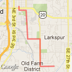 To Chase Bank & Back route map