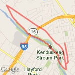 3 Mile loop plus 1500 steps route map