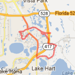 Lake Nona YMCA 15.5 mile loop route map