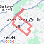 10 mile Run route map