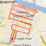 13.1 miles route map