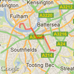 Home to Hurlingham route map