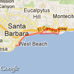 East & Butterfly Beach Route route map