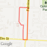Fairview-Chestnut-Trev-Home route map