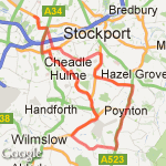 cheadle poynton adlington route map