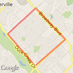 3.2 miles Broadway route map