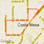 5K - Main and back streets  route map