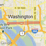 National Mall - 4 miles route map