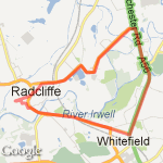 Whitefield to Radcliffe 5 mile  route map