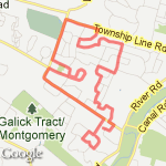 9 miles route map