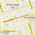 Madison Bloor route map