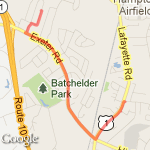 Three and a half mile route map