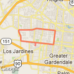 8 miles (2) route map