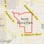 E Stadium - Washtenaw route map