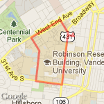 through campus  route map
