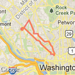 Dupont - AU - Tenleytown - Dupont via Woodley Park route map