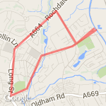 Boarshaw run route map