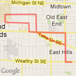 GRCC and back route map