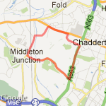 Foxdenton  route map