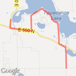 Tippecanoe Lake to E450 route map