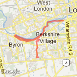 21km London On route map