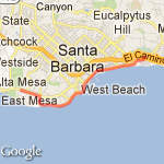 SB Coast 11 Miler route map