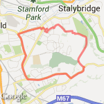 Roman Road and Hyde route map