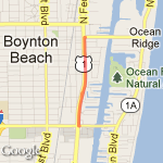 Ocean-Papa Johns route map