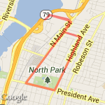 Profitness/President Ave route map