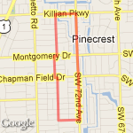 3 mile 74th & 132nd route map
